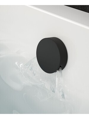 SONAS Round Bath Filler &amp; Waste  Matt Black