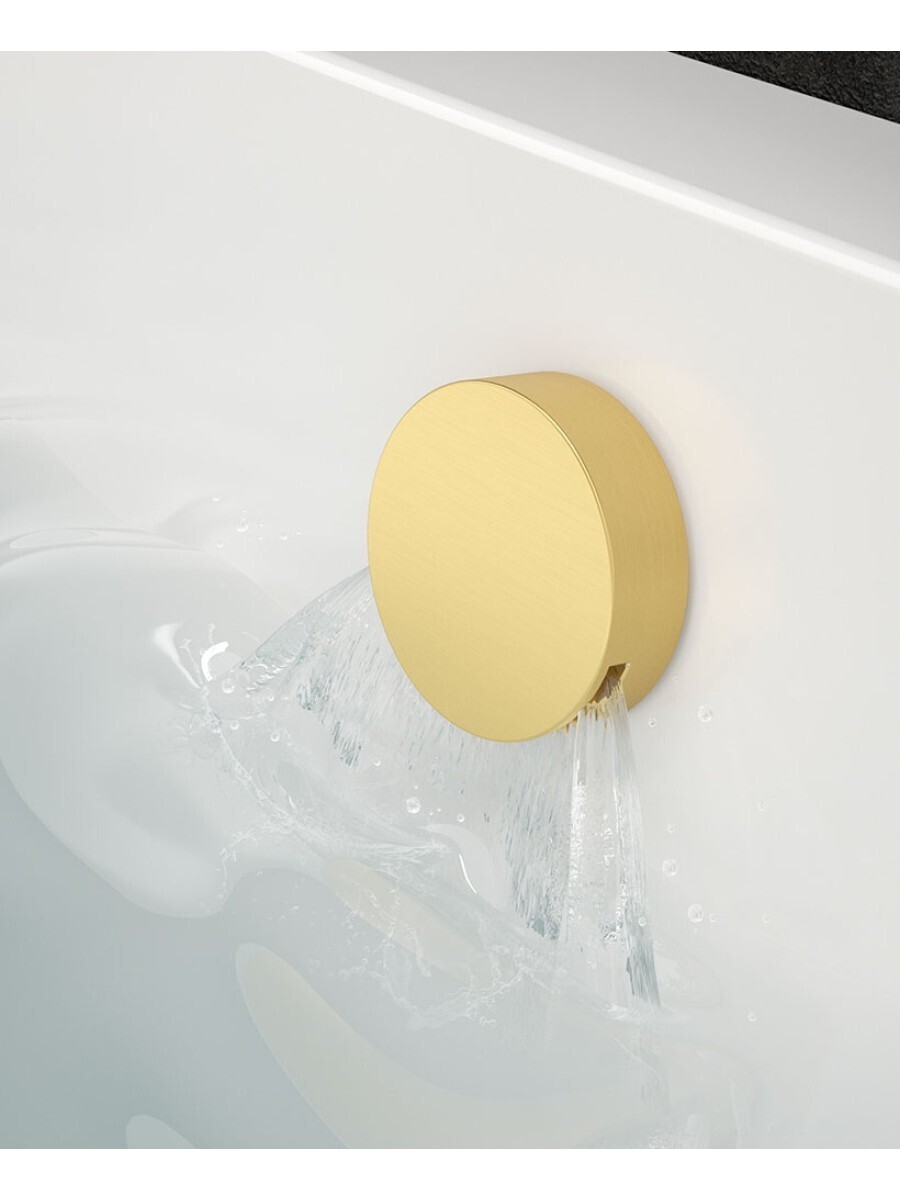 SONAS Round Bath Filler &amp; Waste  Brushed Gold