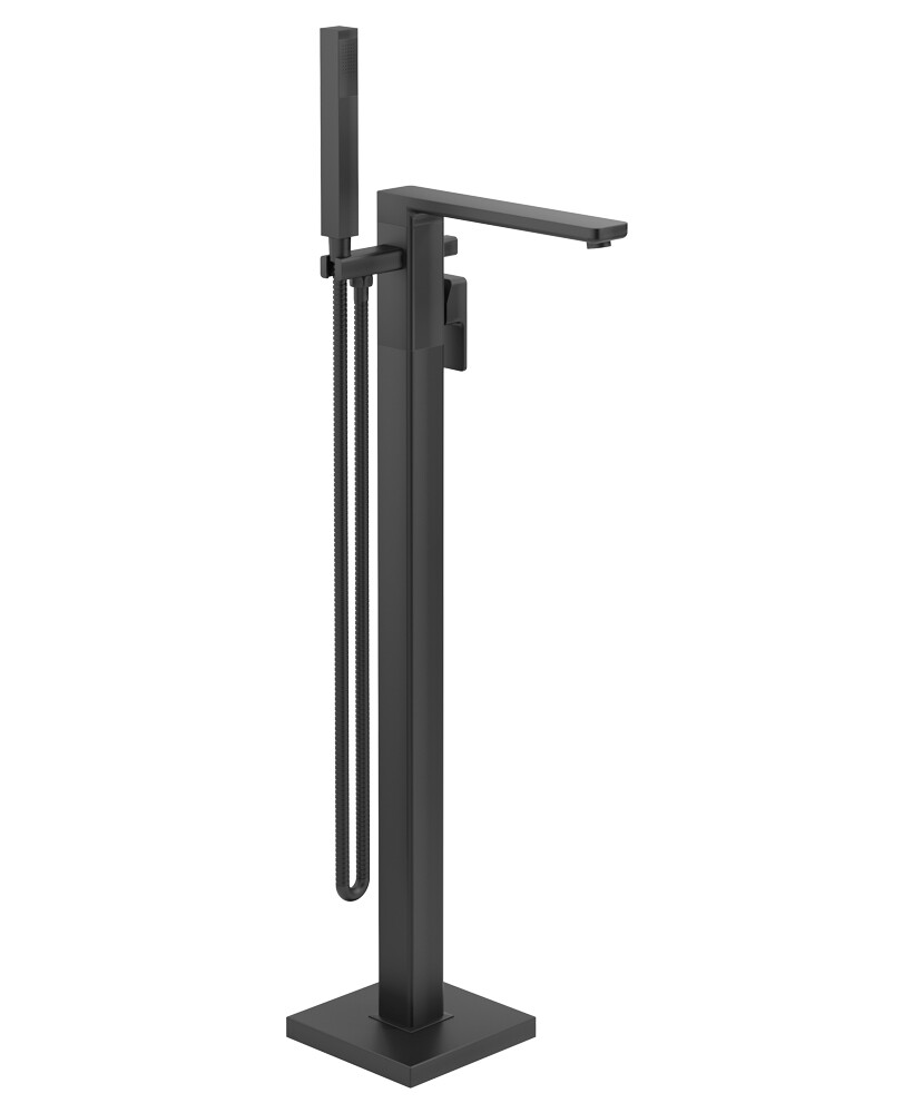 SONAS Contour Floor Standing Bath Shower Mixer Matt Black