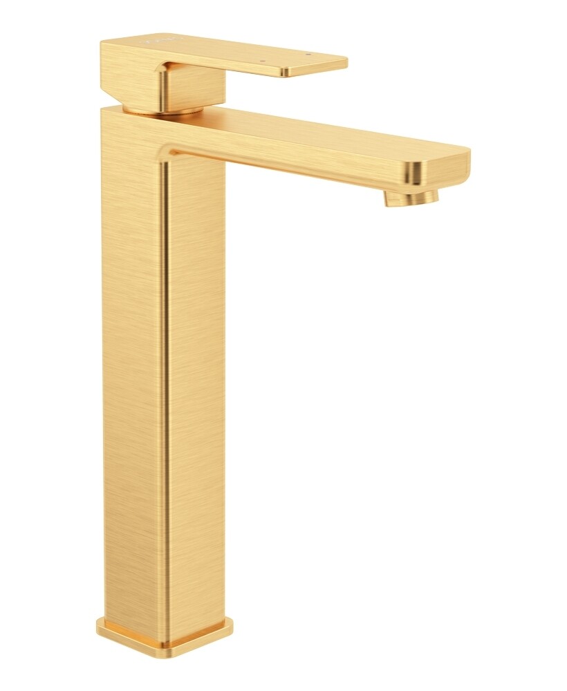 SONAS Contour Large Freestanding Basin Mixer Brushed Gold