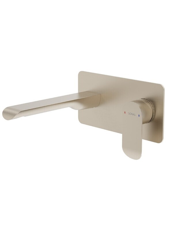 SCOPE Wall Mounted Basin Mixer Brushed Nickel SCOPE Wall Mounted Basin Mixer Brushed Nickel