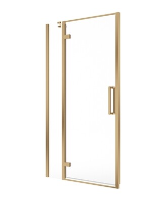 SONAS Aspect Brushed Gold Hinged &amp; Incline Shower Door