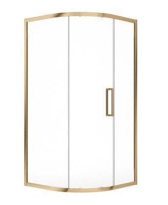 SONAS Aspect Brushed Gold Single Door Quadrant, Size: 900