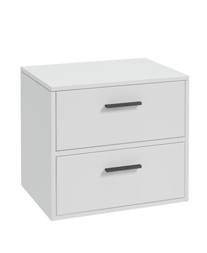 SONAS Finland 60cm Countertop Wall Hung Vanity Unit Matt White- Matt ...