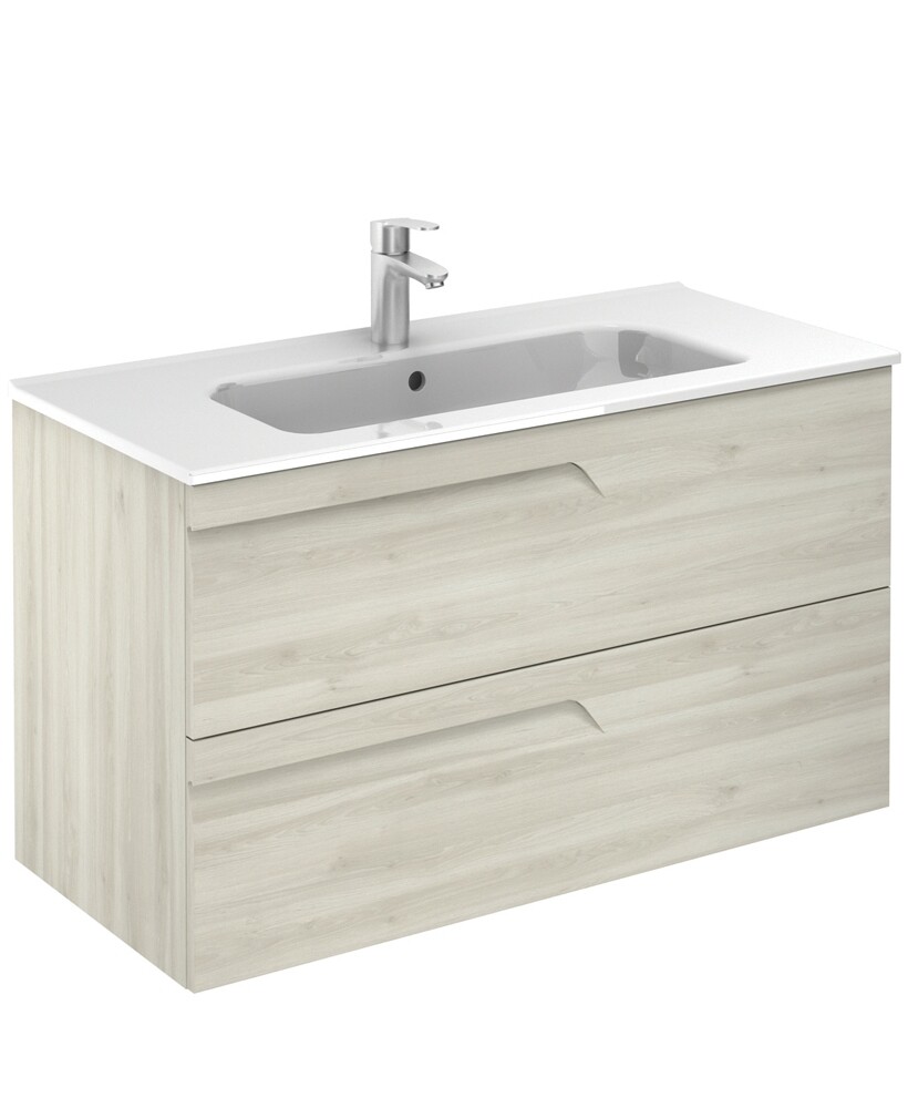 SONAS Brava Nature White 100cm Wall Hung Vanity Unit