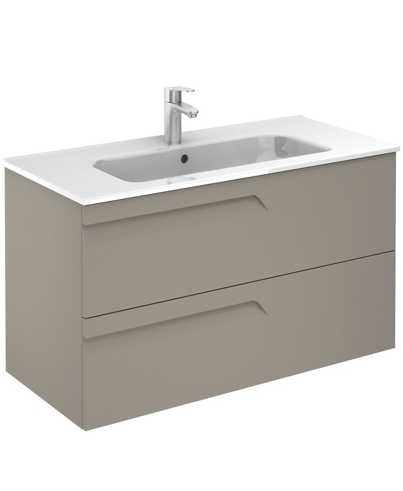 SONAS Brava Smokey Grey 100cm Wall Hung Vanity Unit