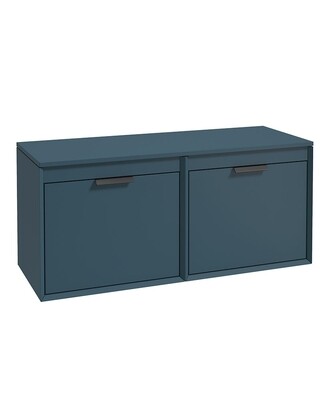 SONAS FJORD 120cm Matt Ocean Blue Wall Hung Countertop Vanity Unit - Matt Black Handle