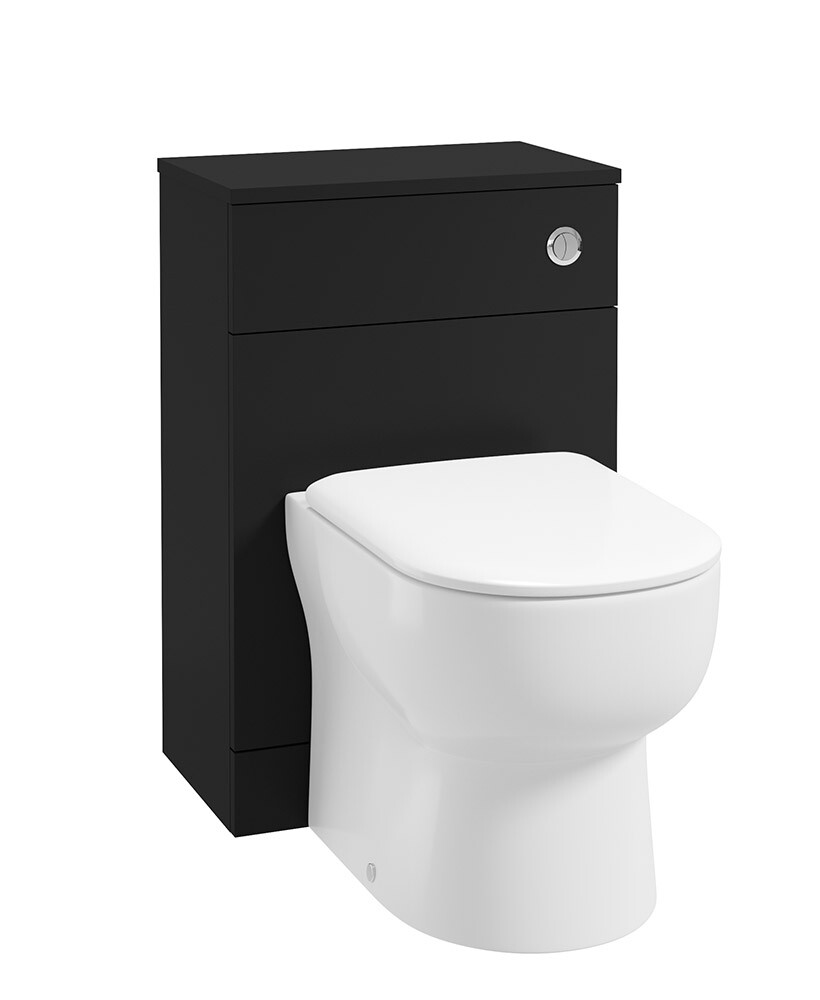 SONAS SCANDINAVIAN Matt Black Back To Wall WC Unit