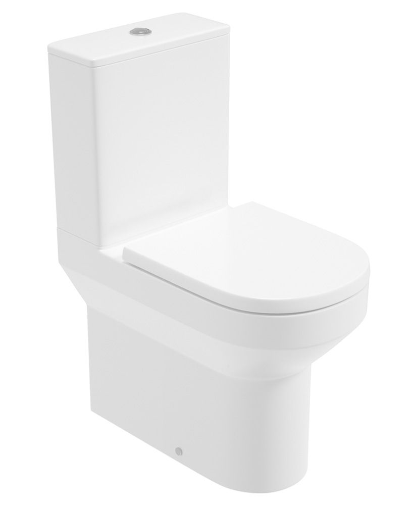 SONAS BASE Rimless Kit Fully Shrouded WC Comfort Height &amp; Soft Close Seat