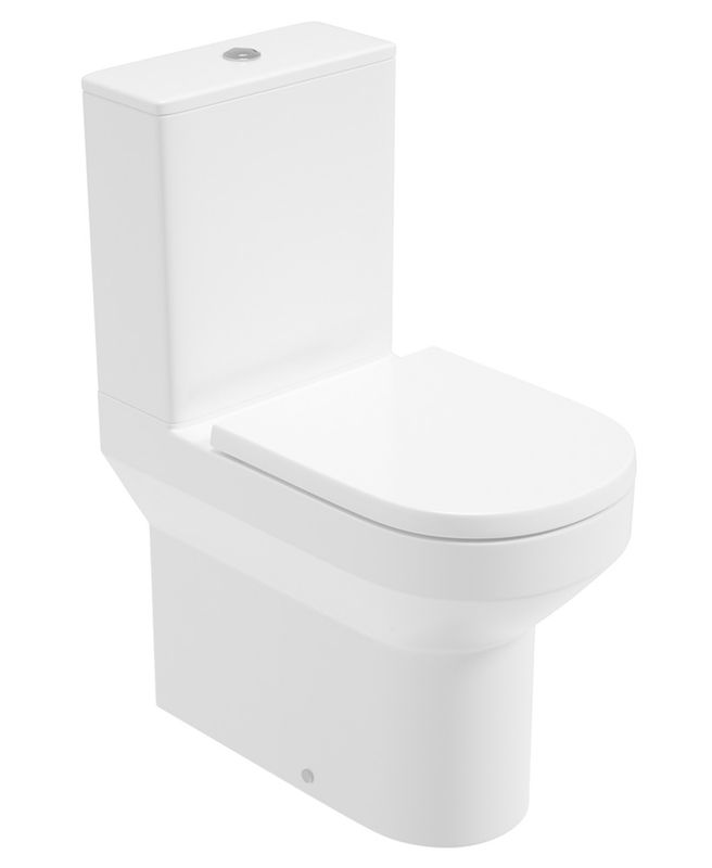 SONAS BASE Rimless Kit Fully Shrouded WC Comfort Height &amp; Soft Close Seat