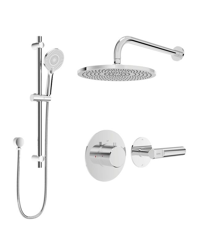 SONAS HAKK Thermostatic Shower Set 1 Chrome with Wall Arm SONAS HAKK Thermostatic Shower Set 1 Chrome with Wall Arm