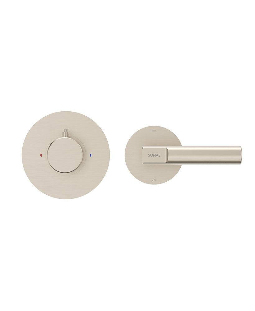 SONAS HAKK Thermostatic Concealed Shower Valve with Diverter Brushed Nickle