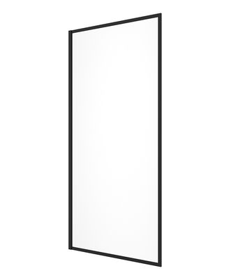 SONAS MIRAGE 800x1500mm Matt Black Frame with Clear Glass Bath Screen