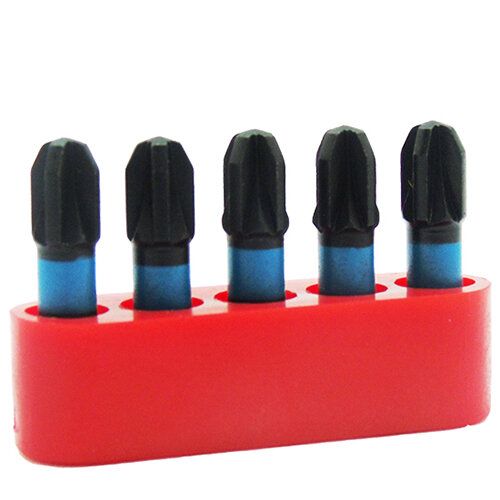 5 pce Pozi No.2 Torsion Bits