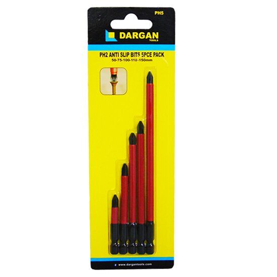 Philips No.2 Anti Slip Bits 5pk
