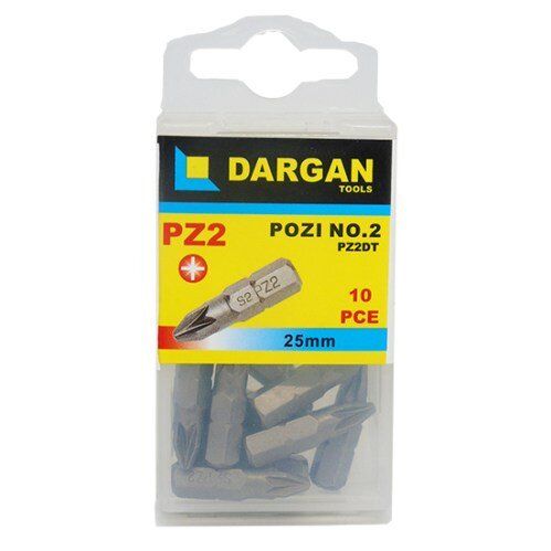 10 pce Pozi No.2 Anti Skid Bits