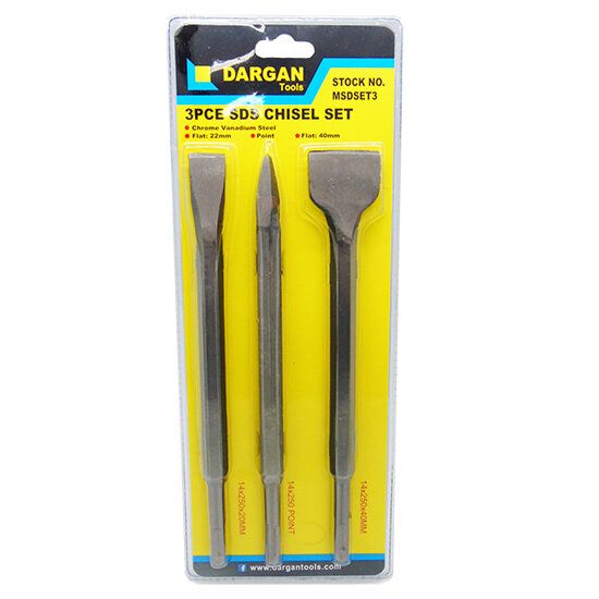 3pce Dargan SDS Chisel Set (Pack Qty 3)
