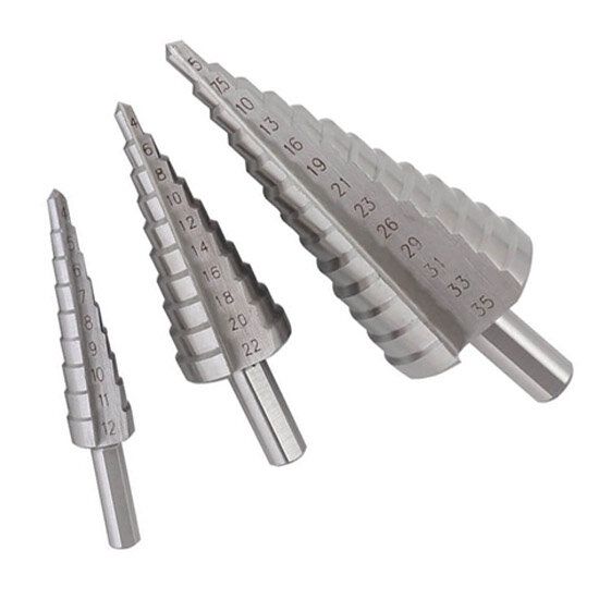 3 pce HSS Step Drill Set Box Qty 6