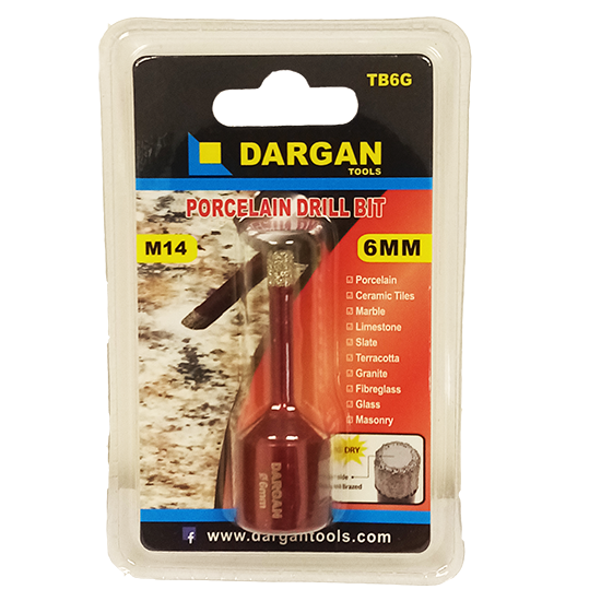 Tile Drill Bit 6mm - M14 for Grinder