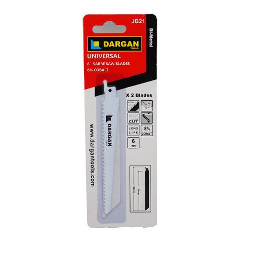 2 Pce Bi-Metal/Wood 6" Sabresaw Blades