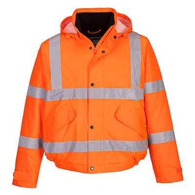 S463 - Hi-Vis Winter Bomber Jacket Orange