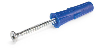 UNO UNIVERSAL PLUG BLUE (8MM) WITH 4,5X40 SCREW [BAG OF 20]