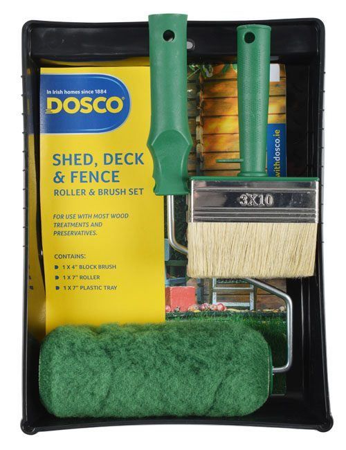 7″ Shed &amp; Fence Roller Set with Block Brush