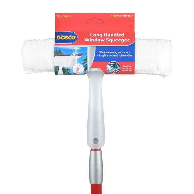 Long Handled Window Squeegee Red