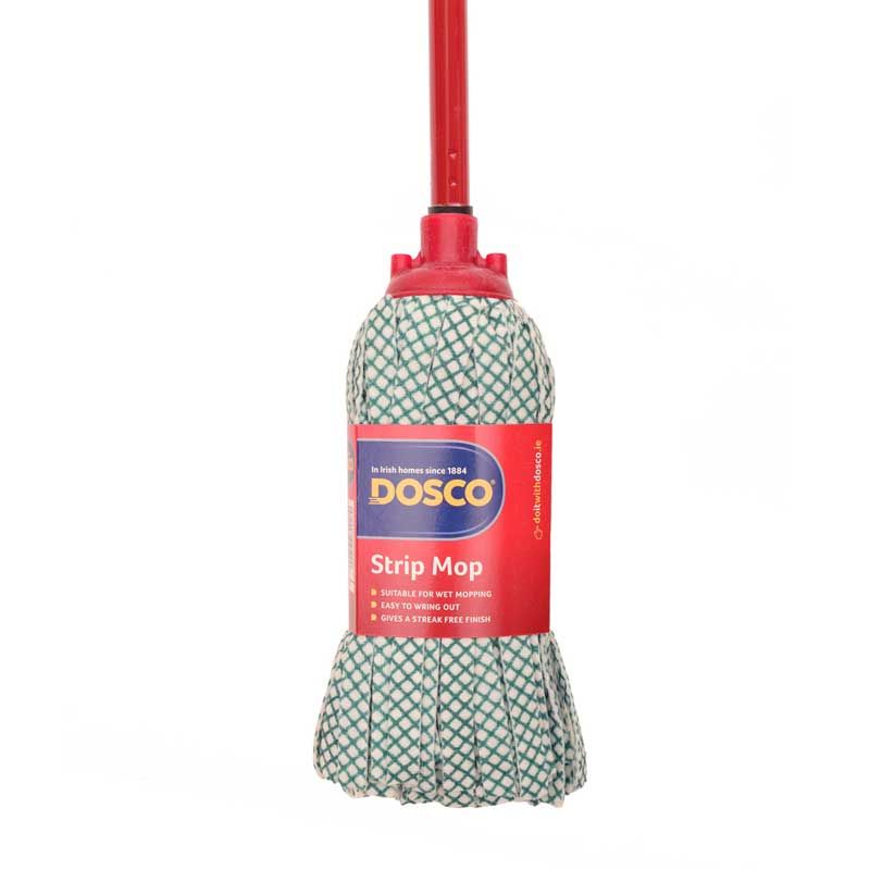 Strip Cloth Mop Handled Red