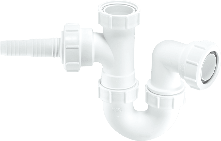 Sink Trap with Horizontal Domestic Appliance Nozzle
