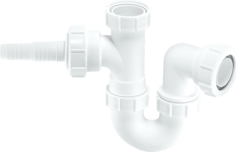 Sink Trap with Horizontal Domestic Appliance Nozzle