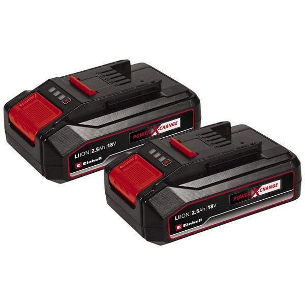 Einhell Power X-Change 2 x 18V 4Ah Batteries &amp; Twin Charger Kit