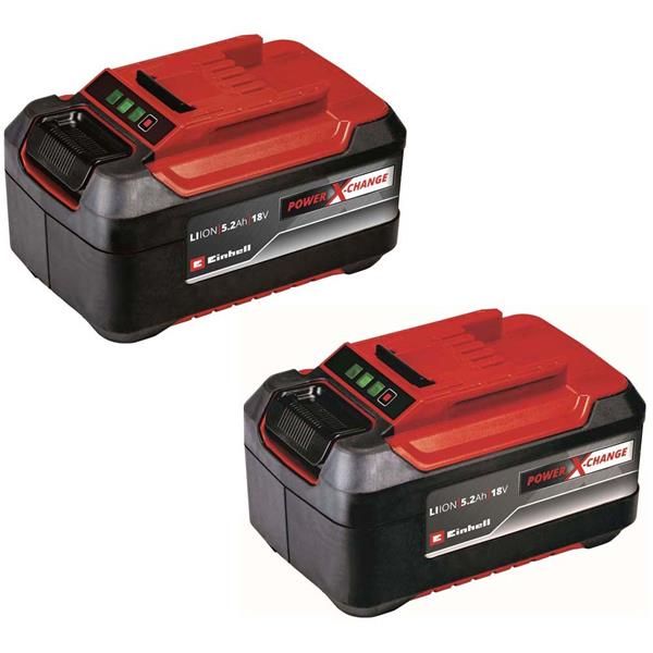 Einhell Power X-Change 18V 5.2Ah Rechargeable Battery Twin Pack