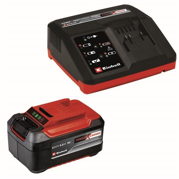 Einhell Power X-Change 18V 5.2Ah Rechargeable Battery &amp; Charger Kit