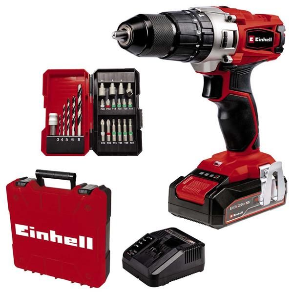 Einhell Power X-Change 18V Cordless 44Nm Combi Drill &amp; Accessory Kit