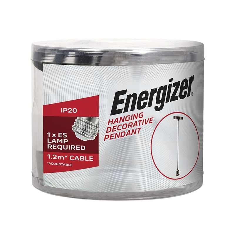 ENERGIZER 1.2 METER HANGING DECORATIVE PENDANT BRUSHED CHROME