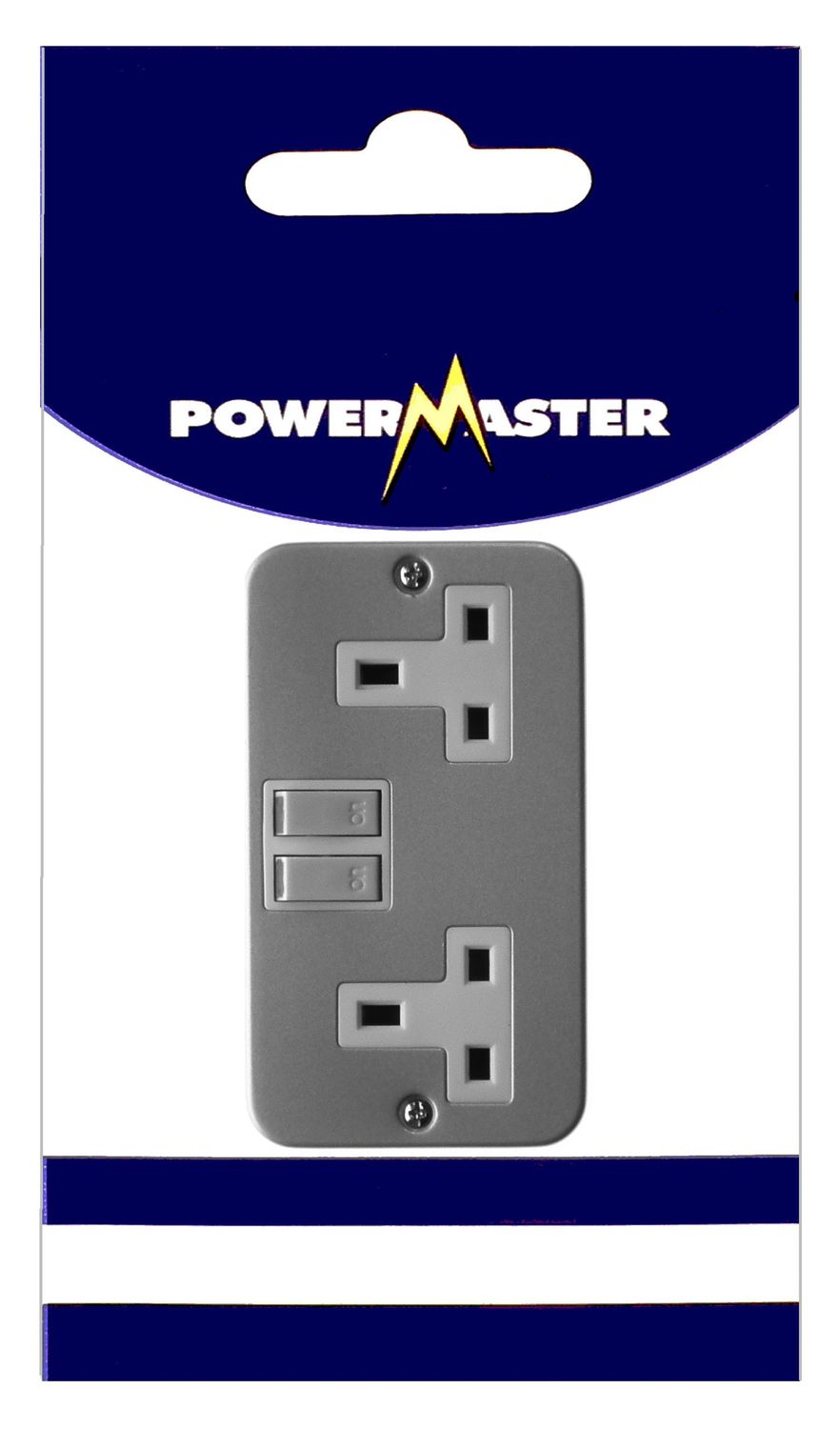 POWERMASTER 2 GANG 13 AMP SWITCHED METALCLAD SOCKET