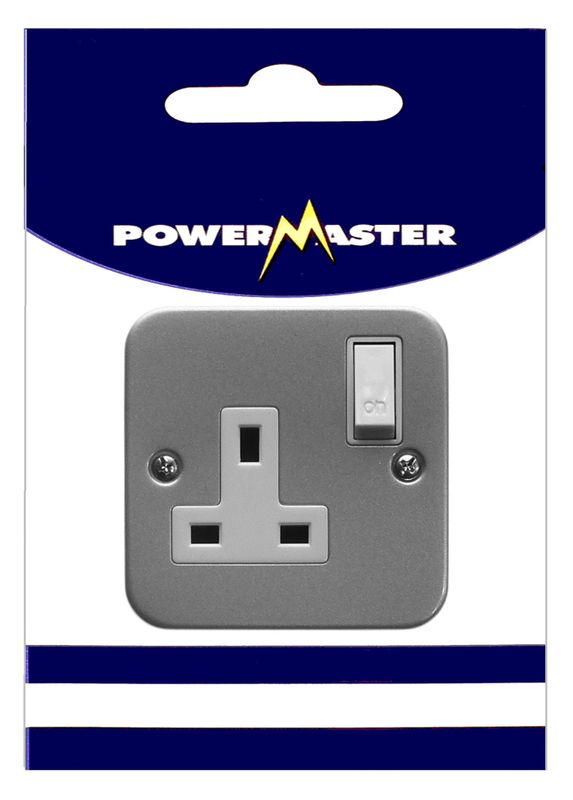 POWERMASTER 1 GANG 13 AMP SWITCHED METALCLAD SOCKET
