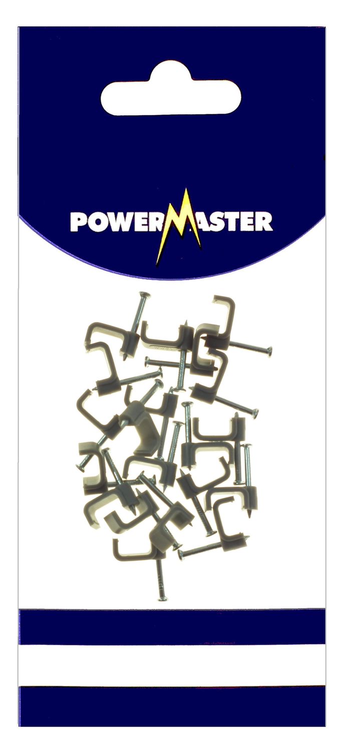 POWERMASTER 20 PCE 2.5 SQ. T&amp;E CABLE CLIPS GREY