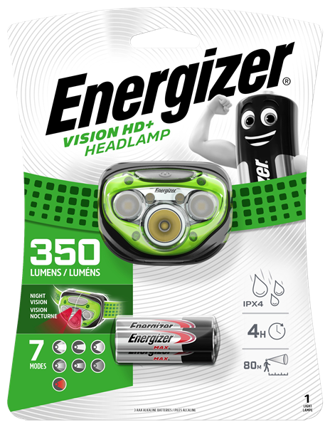 ENERGIZER VISION HD + HEADLAMP 350 LUMENS
