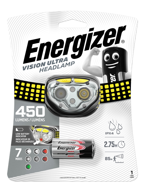 ENERGIZER VISION ULTRA HEADLIGHT 450 LUMENS