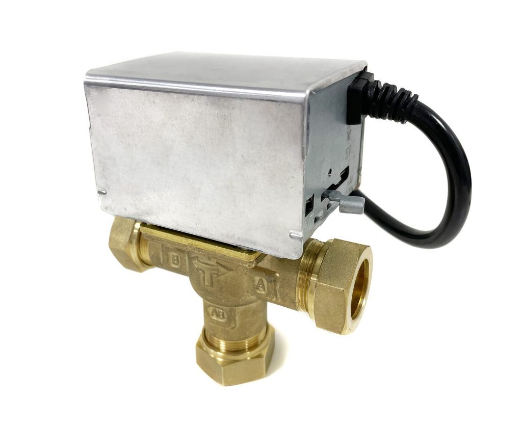 22mm Compression 3 Port Valve – Mid Postion