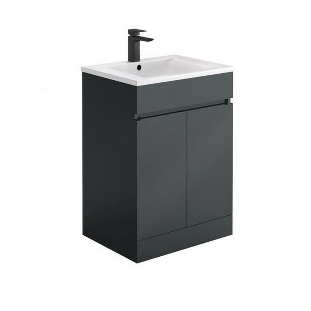 Empire 600 Basin Cabinet Anthracite &amp; Lili Basin (Tap Not Included)