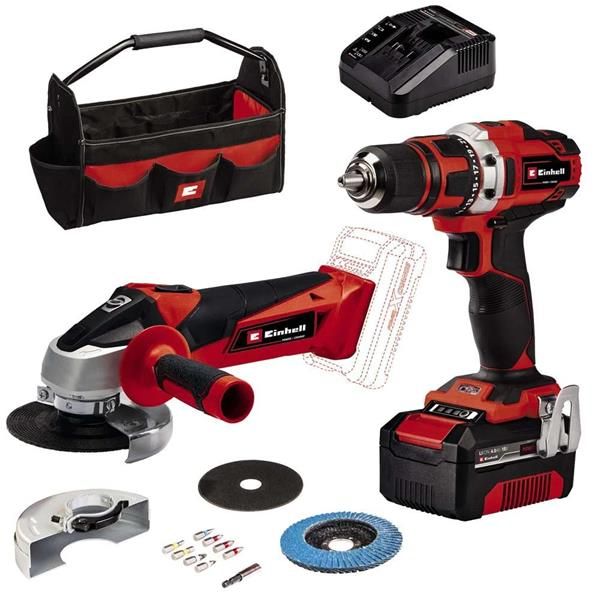 18V Cordless Drill Driver &amp; Angle Grinder