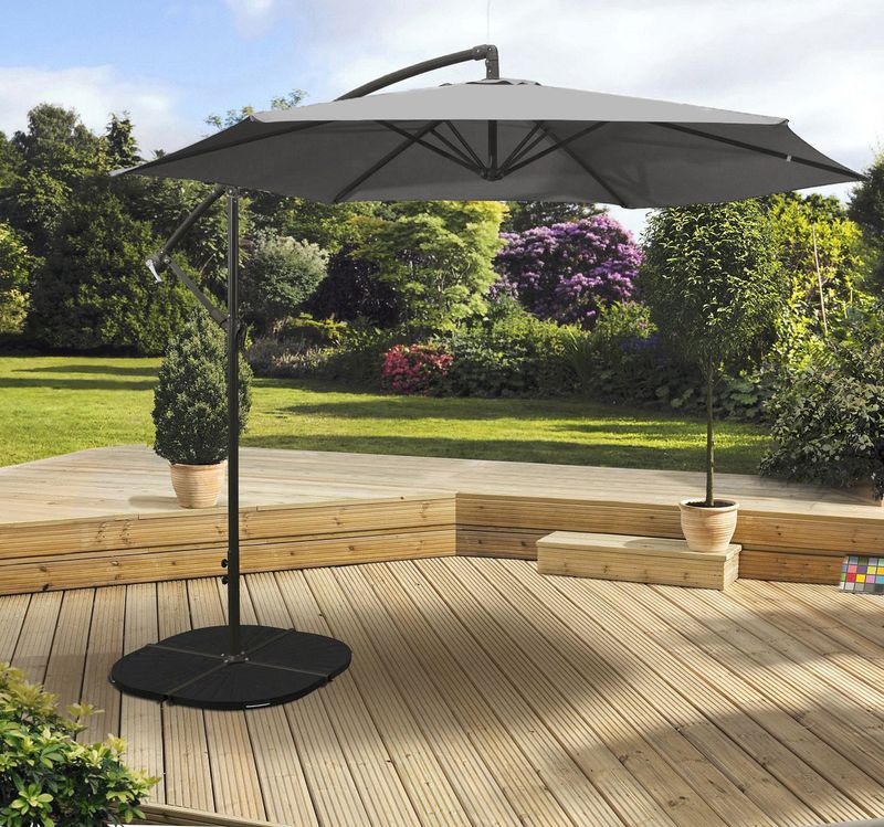 Overhang Parasol 3M Grey