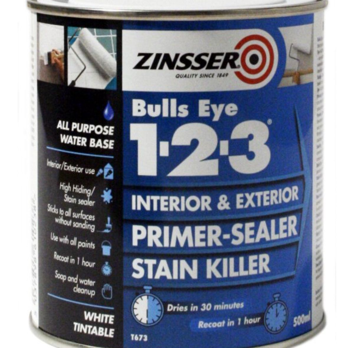 Zinsser Bulls Eye 1-2-3 Primer Sealer 500ml