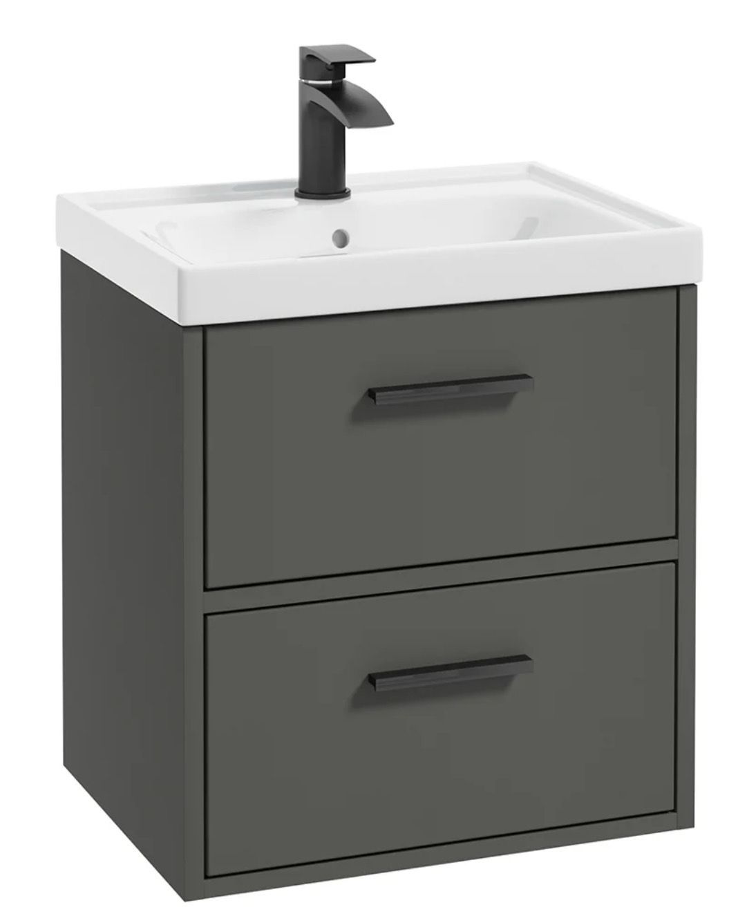 Finland Dolphin Grey Matt 50cm Wall Hung