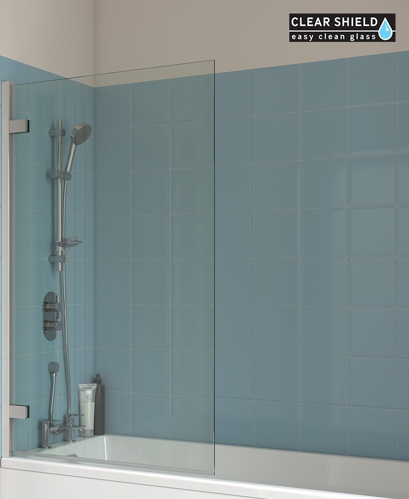 LUNAR SB5 8mm Hinged Bath Screen Chrome
