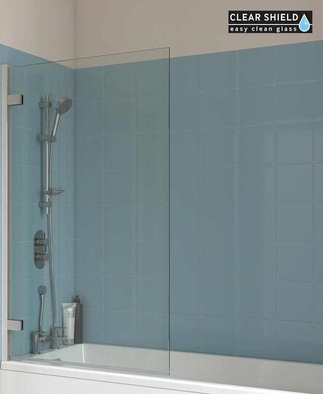 LUNAR SB5 8mm Hinged Bath Screen Chrome