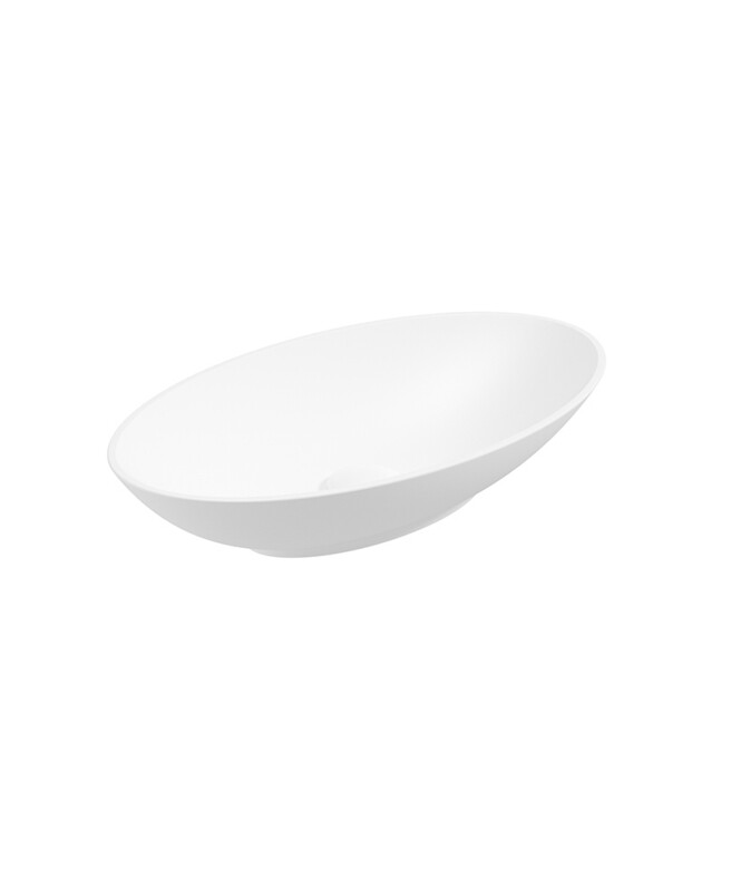 SKAL Oval 60cm Countertop Basin White 